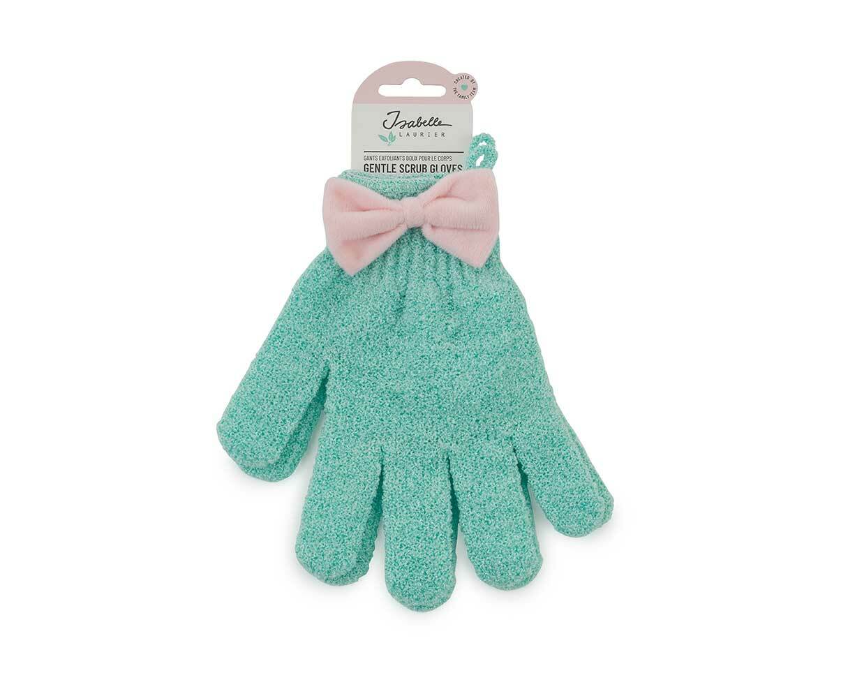 2 Scrub Gloves Rose Mint Green